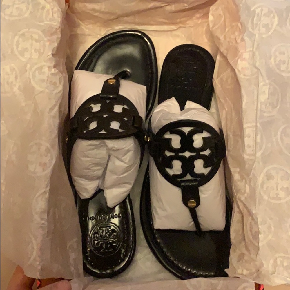 Tory Burch Black Miller Sandals